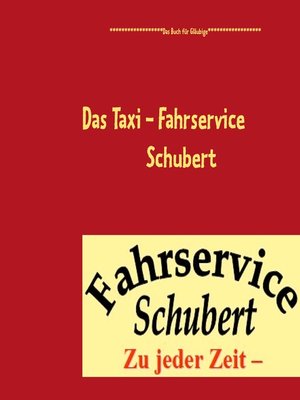 cover image of Das Taxi--Fahrservice Schubert